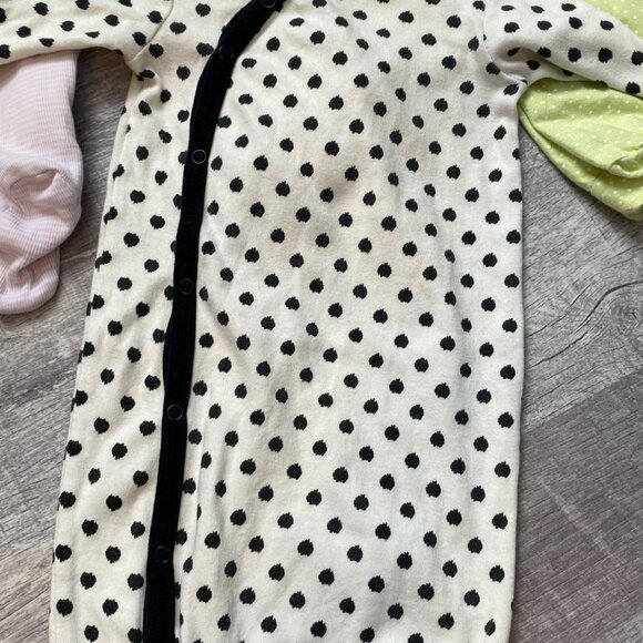 3-Pack Baby Sleepers With Zipper & Snap Closure 0-3 m - Picture 6 of 7